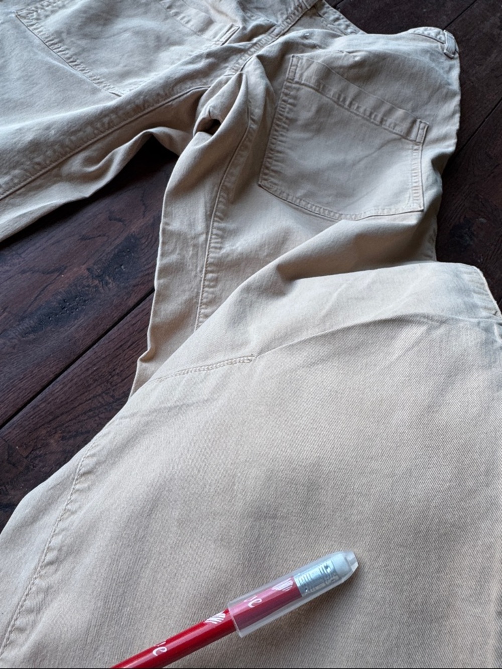 Nili Lotan Shon Mid-rise Cotton Stretch Twill Barrel Pant Camel SZ 2 - Picture 5 of 6